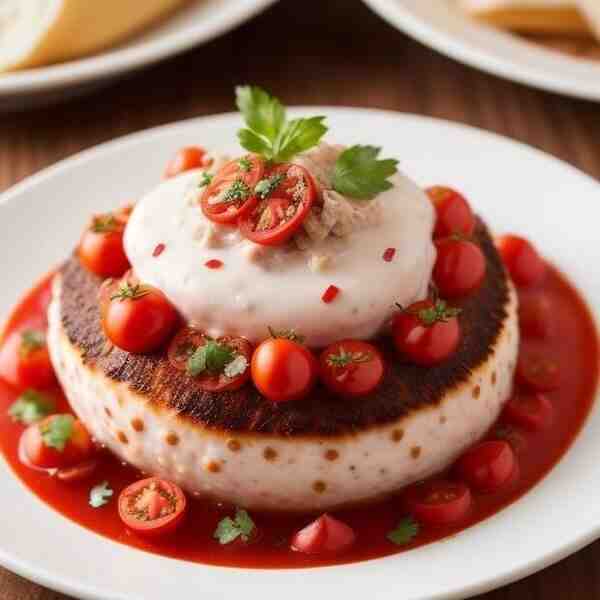 Мясные ежики в сметане с томатами